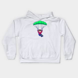 Cute People Playing Paragliding Kids Hoodie